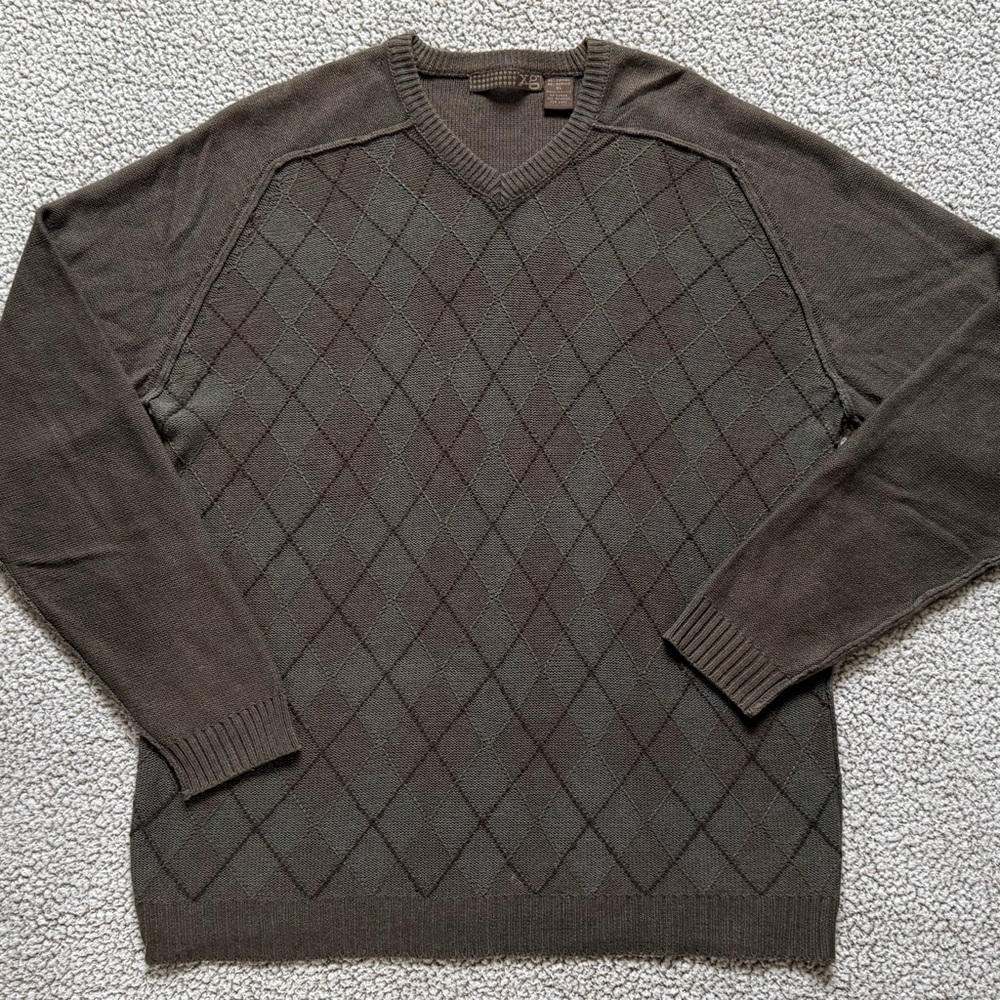 LAST CALL 🍺 FINAL SALE!! xg | Men's Brown Argyle Sweater
